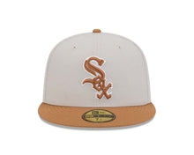 Load image into Gallery viewer, Chicago White Sox New Era MLB 59FIFTY 5950 Fitted Cap Hat Stone Crown Light Brown Visor Light Brown/White Logo Gray UV (Color Pack)