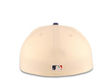 Load image into Gallery viewer, Los Angeles Dodgers New Era MLB 59FIFTY 5950 Fitted Cap Hat Cream Crown Dark Royal Visor Dark Royal Upside Down Logo Gray UV