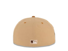 Load image into Gallery viewer, San Diego Padres New Era MLB 59FIFTY 5950 Fitted Cap Hat Khaki Crown Brown Visor Brown/White Baseball Club Logo Petco Park 20 Years Side Patch Gray UV