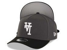 Load image into Gallery viewer, Los Angeles Dodgers New Era MLB 9FORTY 940 Adjustable A-Frame Cap Hat Dark Gray Crown Black Visor White Upside Down Logo Gray UV