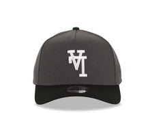 Load image into Gallery viewer, Los Angeles Dodgers New Era MLB 9FORTY 940 Adjustable A-Frame Cap Hat Dark Gray Crown Black Visor White Upside Down Logo Gray UV