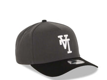 Load image into Gallery viewer, Los Angeles Dodgers New Era MLB 9FORTY 940 Adjustable A-Frame Cap Hat Dark Gray Crown Black Visor White Upside Down Logo Gray UV