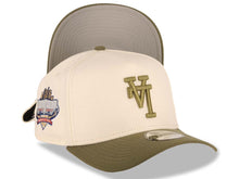 Load image into Gallery viewer, Los Angeles Dodgers New Era MLB 9FORTY 940 Adjustable A-Frame Cap Hat Cream Crown Olive Green Visor Olive Upside Down Logo 40th Anniversary Side Patch
