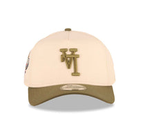 Load image into Gallery viewer, Los Angeles Dodgers New Era MLB 9FORTY 940 Adjustable A-Frame Cap Hat Cream Crown Olive Green Visor Olive Upside Down Logo 40th Anniversary Side Patch
