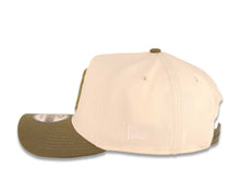 Load image into Gallery viewer, Los Angeles Dodgers New Era MLB 9FORTY 940 Adjustable A-Frame Cap Hat Cream Crown Olive Green Visor Olive Upside Down Logo 40th Anniversary Side Patch