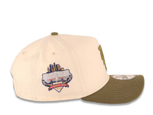 Load image into Gallery viewer, Los Angeles Dodgers New Era MLB 9FORTY 940 Adjustable A-Frame Cap Hat Cream Crown Olive Green Visor Olive Upside Down Logo 40th Anniversary Side Patch
