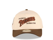 Load image into Gallery viewer, San Diego Padres New Era MLB 9FORTY 940 Adjustable A-Frame Cap Hat Cream Crown Brown Visor Brown/Orange Baseball Club Logo 40th Anniversary Side Patch