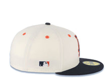 Load image into Gallery viewer, Los Angeles Dodgers New Era MLB 59FIFTY 5950 Fitted Cap Hat Cream Crown Navy Blue Visor Navy/Red Logo Batterman Batty Side Patch