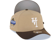Load image into Gallery viewer, Los Angeles Dodgers New Era MLB 9FORTY 940 A-Frame Adjustable Cap Hat Khaki Crown Brown Visor White Upside Down Logo Stadium Side Patch Gray UV