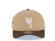 Load image into Gallery viewer, Los Angeles Dodgers New Era MLB 9FORTY 940 A-Frame Adjustable Cap Hat Khaki Crown Brown Visor White Upside Down Logo Stadium Side Patch Gray UV