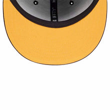 Load image into Gallery viewer, San Diego Padres New Era MLB 9FIFTY 950 Snapback Cap Hat Black Crown Brown Visor Text Logo Splatter