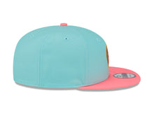 Load image into Gallery viewer, (City Connect) San Diego Padres New Era MLB 9FIFTY 950 Snapback Cap Hat Teal Crown Magenta Visor Yellow/Magenta Swing Friar Logo