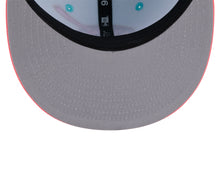 Load image into Gallery viewer, (City Connect) San Diego Padres New Era MLB 9FIFTY 950 Snapback Cap Hat Teal Crown Magenta Visor Yellow/Magenta Swing Friar Logo