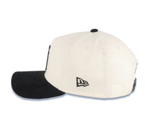 Load image into Gallery viewer, (Corduroy) Los Angeles Dodgers New Era MLB 9FORTY 940 Adjustable A-Frame Cap Hat Cream Crown Black Visor Black Upside Down Logo