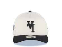 Load image into Gallery viewer, Los Angeles Dodgers New Era MLB 9FORTY 940 Adjustable A-Frame Cap Hat Cream Crown Black Visor Black Upside Down Logo Stadium Side Patch Green UV