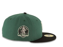 Load image into Gallery viewer, Los Angeles Dodgers New Era MLB 59FIFTY 5950 Fitted Cap Hat Green Crown Black Visor White Upside Down Logo 60th Anniversary Side Patch