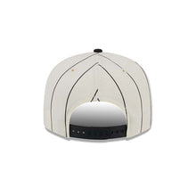 Load image into Gallery viewer, Houston Astros New Era MLB 9FIFTY 950 Snapback Cap Hat Cream Pinstripe Crown Black Visor Black/Red Text/Script Logo