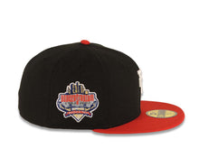 Load image into Gallery viewer, Los Angeles Dodgers New Era MLB 59FIFTY 5950 Fitted Cap Hat Black Crown Red Visor White Upside Down Logo 40th Anniversary Stadium Side Patch Gray UV