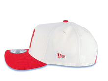 Load image into Gallery viewer, Los Angeles Dodgers New Era MLB 9FORTY 940 Adjustable Cap Hat Cream Crown Red Visor Metallic Red Upside Down Logo 100 Anniversary Side Patch Gray UV