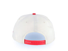 Load image into Gallery viewer, Los Angeles Dodgers New Era MLB 9FORTY 940 Adjustable Cap Hat Cream Crown Red Visor Metallic Red Upside Down Logo 100 Anniversary Side Patch Gray UV