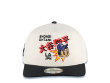 Load image into Gallery viewer, Los Angeles Dodgers New Era MLB 9FIFTY 950 Snapback A-Frame Cap Hat Cream Crown Black Visor Black/Red/Blue Shohei Ohtani Logo With LA Side Patch