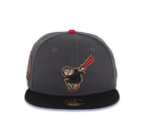 Load image into Gallery viewer, San Diego Padres New Era MLB 59FIFTY 5950 Fitted Cap Hat Dark Gray Crown Black Visor Black/Red Swinging Friar Logo 10th Anniversary Petco Park Patch