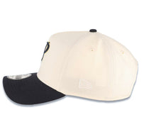 Load image into Gallery viewer, San Diego Padres New Era MLB 9FORTY 940 Adjustable A-Frame Cap Hat Cream Crown Navy Blue Visor Navy/Metallic Gold P Logo 40th Anniversary Side Patch