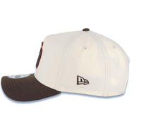 Load image into Gallery viewer, San Diego Padres New Era MLB 9FORTY 940 Adjustable A-Frame Cap Hat Cream Crown Brown Visor Brown/Orange Logo 40th Anniversary Side Patch Green UV
