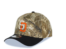 Load image into Gallery viewer, San Diego Padres New Era MLB 9FORTY 940 Adjustable A-Frame Cap Hat Real Tree Edge Camo Crown Black Visor White/Orange Logo 40th Anniversary Side Patch