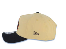 Load image into Gallery viewer, San Diego Padres New Era MLB 9FORTY 940 Adjustable A-Frame Cap Hat Vegas Gold Crown Black Visor Brown/Orange Cooperstown Logo 25th Anniversary Patch