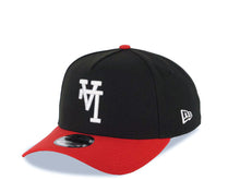 Load image into Gallery viewer, Los Angeles Dodgers New Era MLB 9FORTY 940 Adjustable A-Frame Cap Hat Black Crown Red Visor White Upside Down Logo 40th Anniversary Side Patch