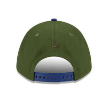 Load image into Gallery viewer, Los Angeles Dodgers New Era MLB 9FORTY 940 M-Crown Adjustable A-Frame Cap Hat Dark GreenCrown Royal Blue Visor Yellow/White Star Logo