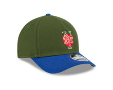 Load image into Gallery viewer, New York Mets New Era MLB 9FORTY 940 M-Crown Adjustable A-Frame Cap Hat Dark Green Crown Royal Blue Visor White with Apple Logo