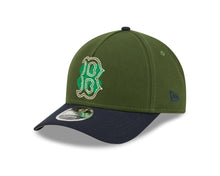 Load image into Gallery viewer, Boston Red Sox New Era MLB 9FORTY 940 M-Crown Adjustable A-Frame Cap Hat Dark Green Crown Navy Blue Visor White/Green Logo
