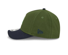 Load image into Gallery viewer, Boston Red Sox New Era MLB 9FORTY 940 M-Crown Adjustable A-Frame Cap Hat Dark Green Crown Navy Blue Visor White/Green Logo