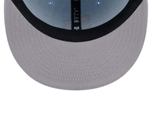 Load image into Gallery viewer, San Diego Padres New Era MLB 9FIFTY 950 Snapback Cap Hat Light Blue Crown Gray Visor Dark Gray/Gray Logo (2-Tone Color Pack)