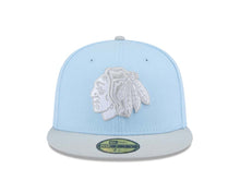 Load image into Gallery viewer, Chicago Blackhawks New Era NHL 59FIFTY 5950 Fitted Cap Hat Light Blue Crown Dark Gray Visor Dark Gray/Gray Logo (2-Tone Color Pack)