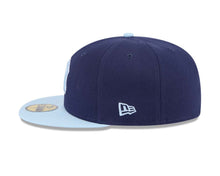 Load image into Gallery viewer, New York Yankees New Era MLB 59FIFTY 5950 Fitted Cap Hat Navy Blue Crown Light Blue Visor Light Blue/White Logo (2-Tone Color Pack)