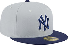 Load image into Gallery viewer, (Youth) New York Yankees New Era MLB 59FIFTY 5950 Kid Fitted Cap Hat Gray Crown Navy Blue Visor Navy Blue/White Logo (2-Tone Color Pack)