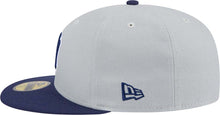 Load image into Gallery viewer, (Youth) New York Yankees New Era MLB 59FIFTY 5950 Kid Fitted Cap Hat Gray Crown Navy Blue Visor Navy Blue/White Logo (2-Tone Color Pack)