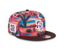 Load image into Gallery viewer, (Youth) San Diego Padres New Era MLB 9FIFTY 950 Kid Spring Training Snapback Cap Hat Orange/Blue Crown Brown Visor White Logo Peoria Side Patch