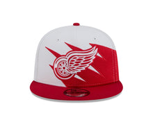 Load image into Gallery viewer, Detroit Red Wings New Era NHL 9FIFTY 950 Snapback Jagged Cap Hat White/Red Crown Red Visor Team Color Logo