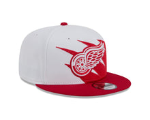 Load image into Gallery viewer, Detroit Red Wings New Era NHL 9FIFTY 950 Snapback Jagged Cap Hat White/Red Crown Red Visor Team Color Logo