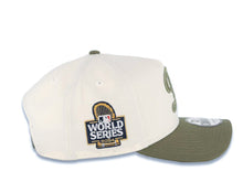 Load image into Gallery viewer, Los Angeles Dodgers New Era MLB 9FORTY 940 Adjustable A-Frame Cap Hat Cream Crown Green Visor Olive City Connect Logo 2024 World Series Side Patch