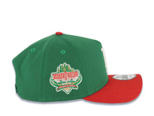 Load image into Gallery viewer, Los Angeles Dodgers New Era MLB 9FORTY 940 Adjustable A-Frame Cap Hat Green Crown Red Visor White Logo 40th Anniversary Stadium Side Patch