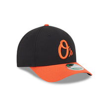 Load image into Gallery viewer, Baltimore Orioles New Era MLB 9FORTY 940 Adjustable M-Crown Cap Hat Black Crown Orange Visor Orange Logo (Player Replica)