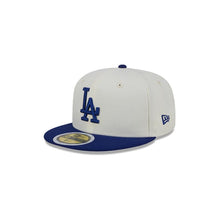Load image into Gallery viewer, (Youth) Los Angeles Dodgers New Era MLB 59FIFTY 5950 Kid Fitted Cap Hat Cream Crown Royal Blue Visor Royal Logo