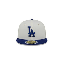 Load image into Gallery viewer, (Youth) Los Angeles Dodgers New Era MLB 59FIFTY 5950 Kid Fitted Cap Hat Cream Crown Royal Blue Visor Royal Logo