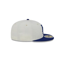 Load image into Gallery viewer, (Youth) Los Angeles Dodgers New Era MLB 59FIFTY 5950 Kid Fitted Cap Hat Cream Crown Royal Blue Visor Royal Logo