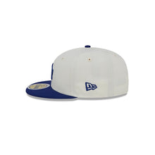 Load image into Gallery viewer, (Youth) Los Angeles Dodgers New Era MLB 59FIFTY 5950 Kid Fitted Cap Hat Cream Crown Royal Blue Visor Royal Logo